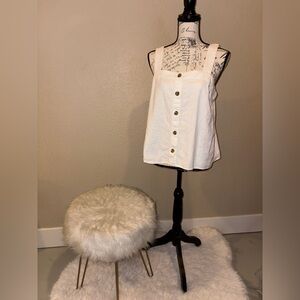 J. Crew White Button Down Top